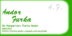 andor furka business card